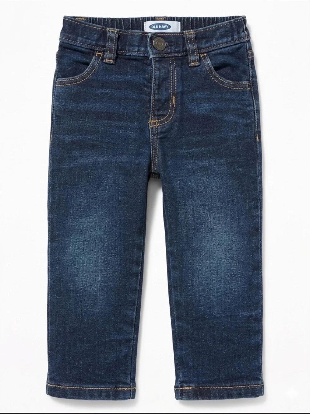 Old Navy Men's Slim Straight Jeans - Dark Blue Denim